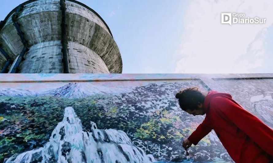 Conoce el nuevo mural que que lucirá la copa de agua de Valdivia