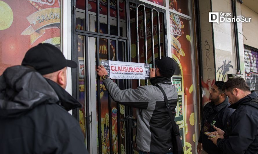 Dos “casinos ilegales” fueron clausurados en Valdivia
